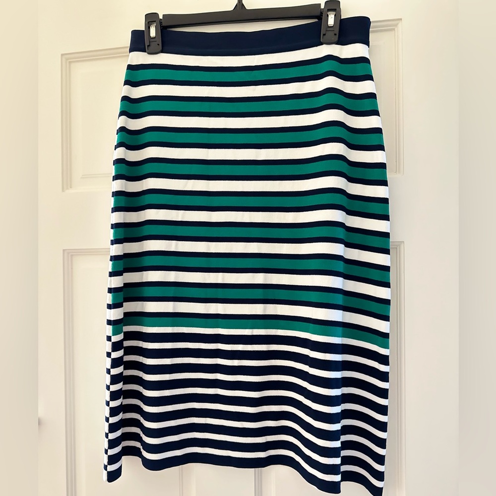 Tory Sport Breton-stripe Tech Knit Skirt